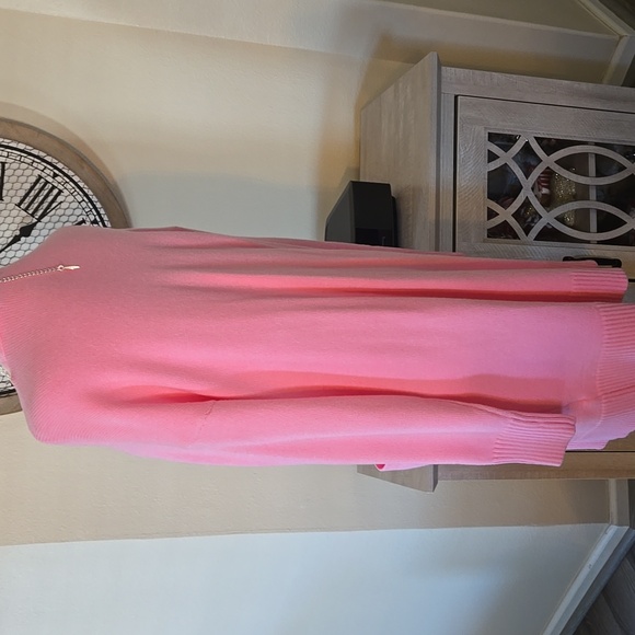 Chic Bubblegum Pink Women's Oversized Cardigan With Pockets NWOT - Picture 6 of 7